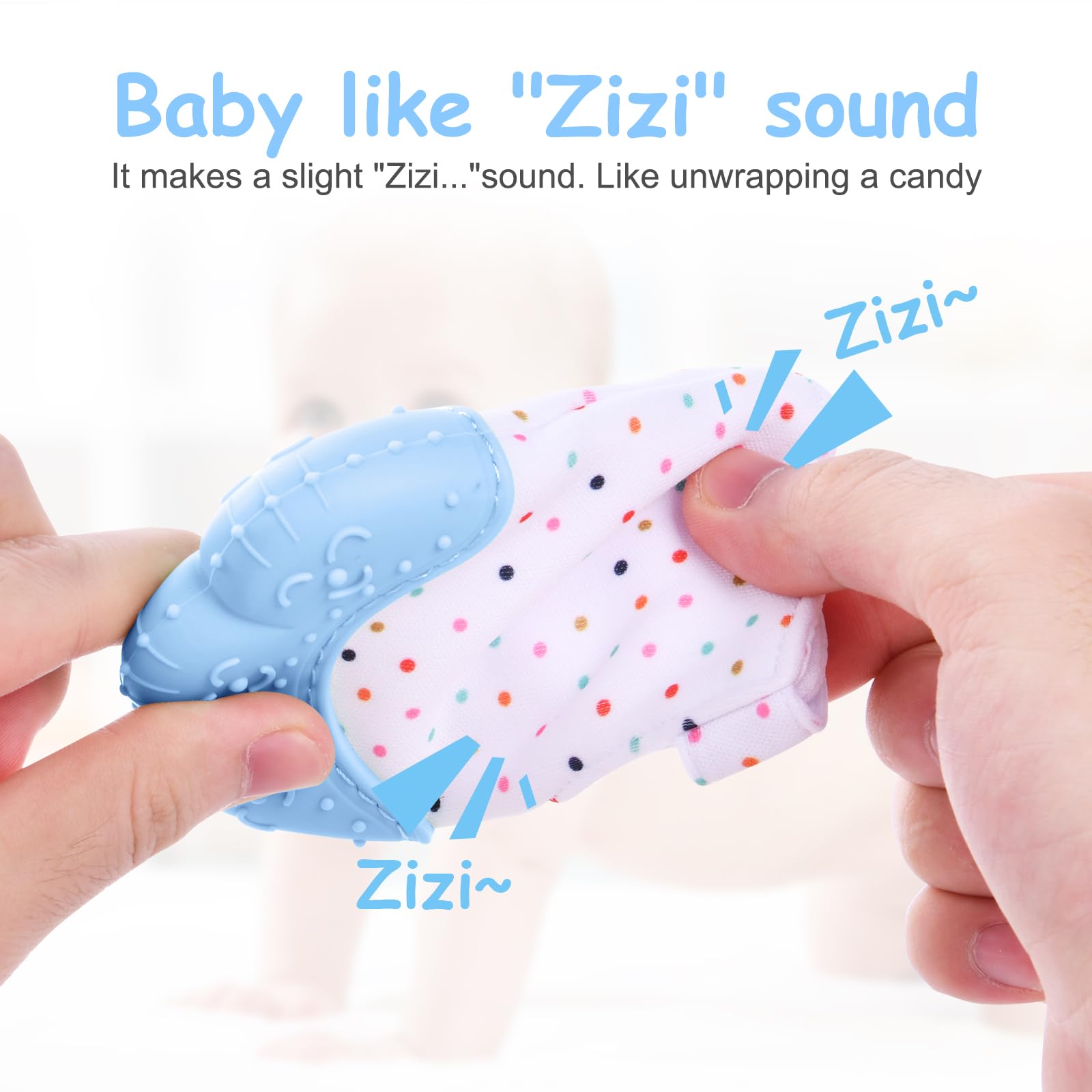 Vicloon silicone teether made of BPA-free, safe material.