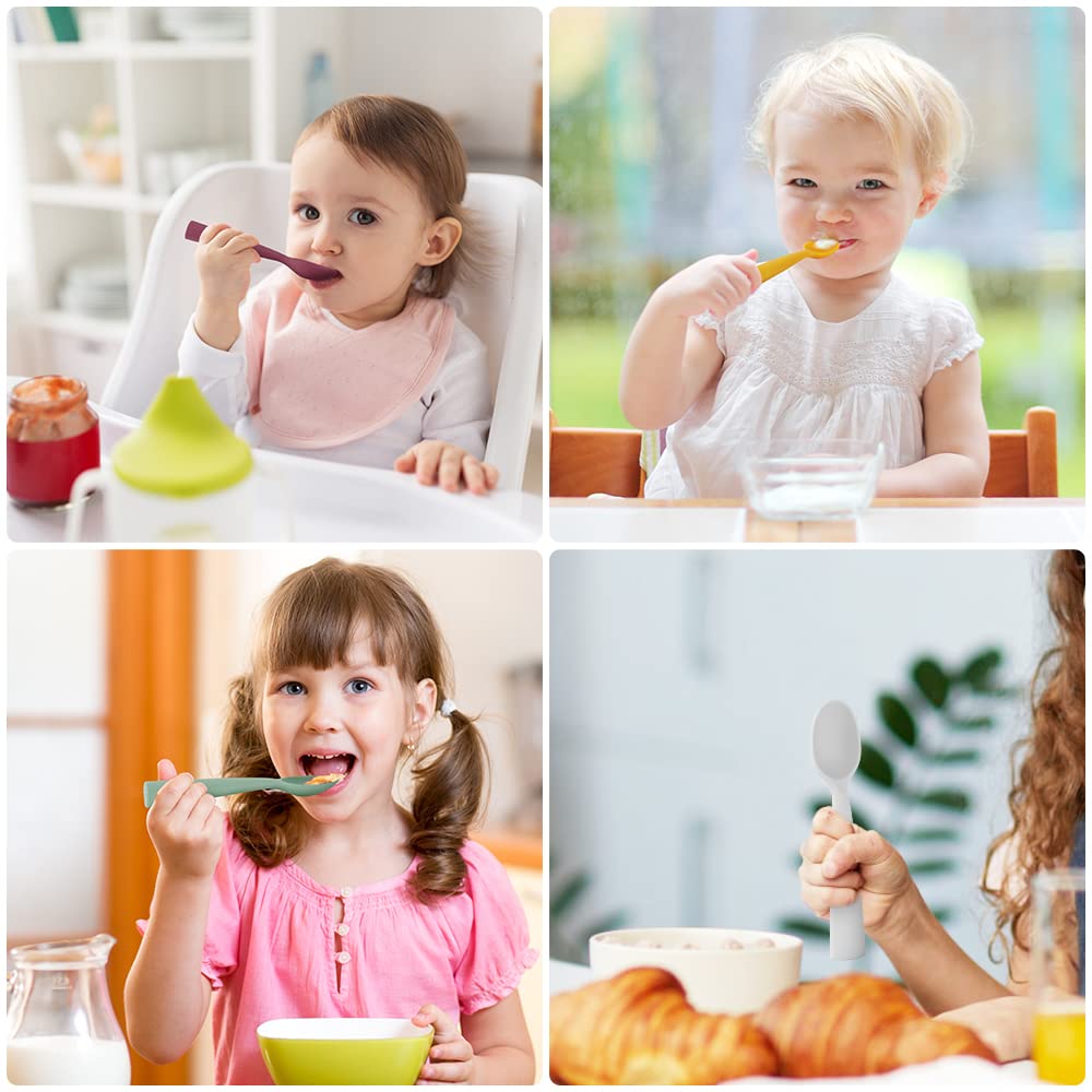 Vicloon seven-pack spoons are travel-friendly for feeding on the go.