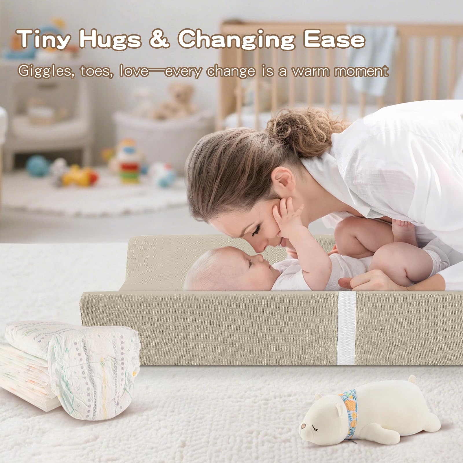 Vicorise lightweight portable changing pad for home, travel, or daycare