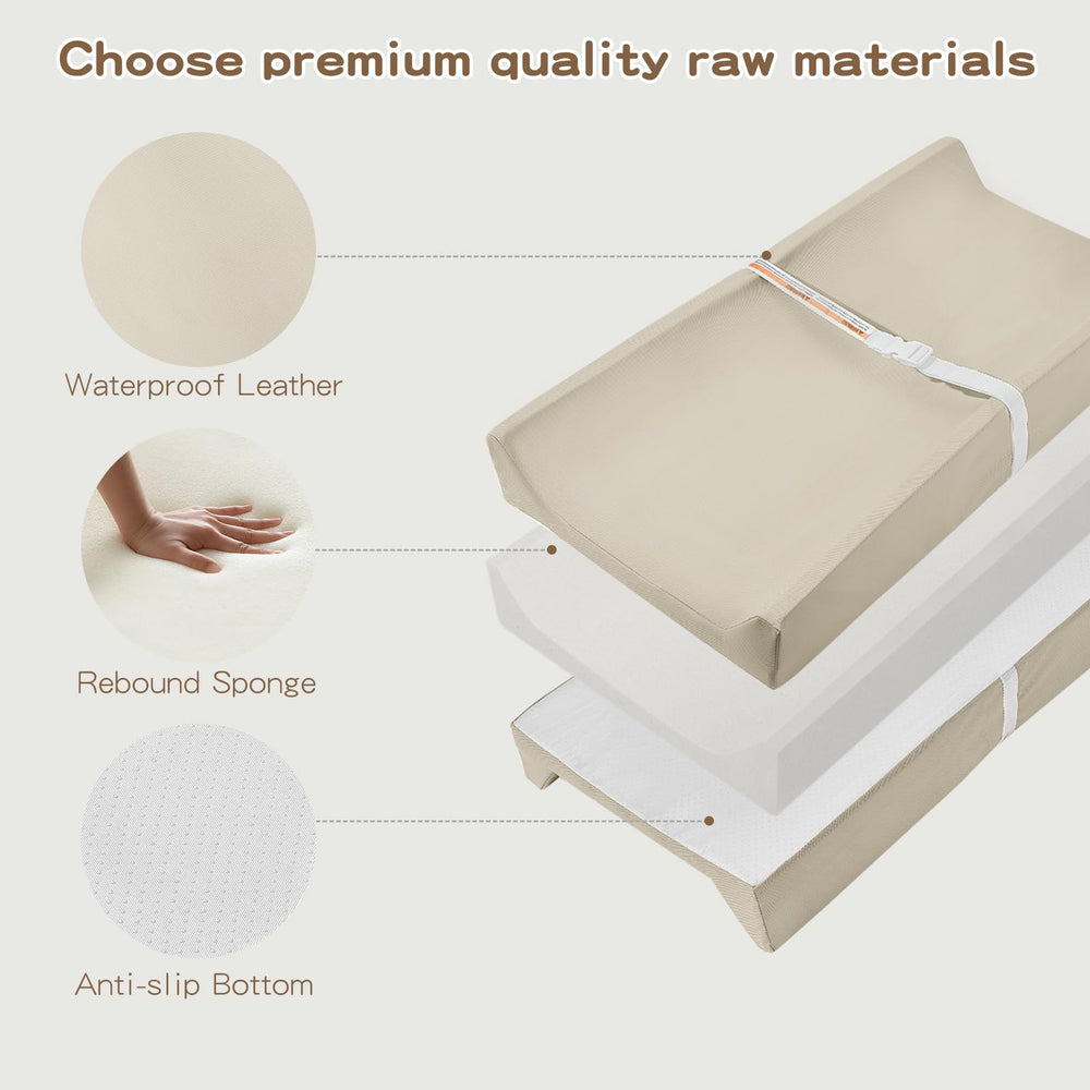 Vicorise soft PU leather changing pad stays cool and comfortable for baby