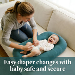 Vicorise lounger material detail highlights soft cotton and airy padding for gentle support.