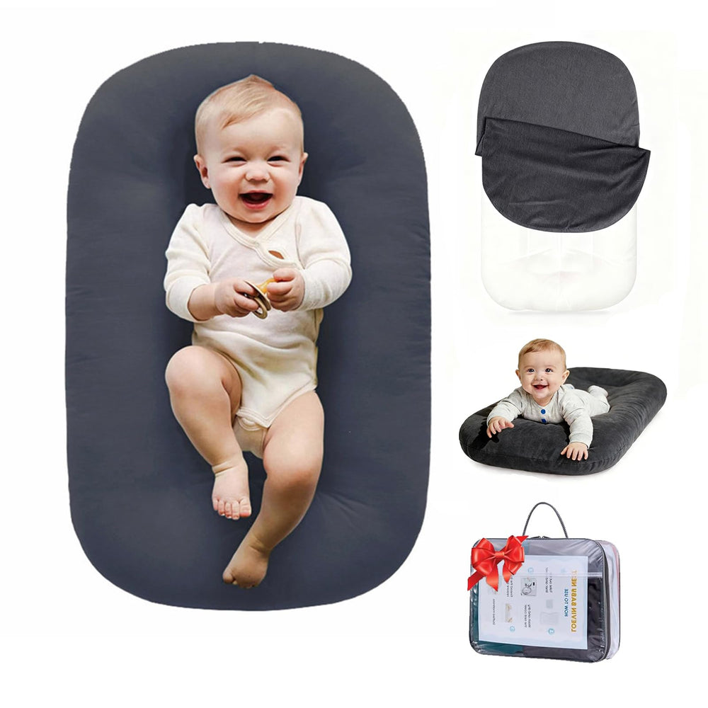 Vicorise Baby Lounger cover closeup shows soft cotton for breathable comfort