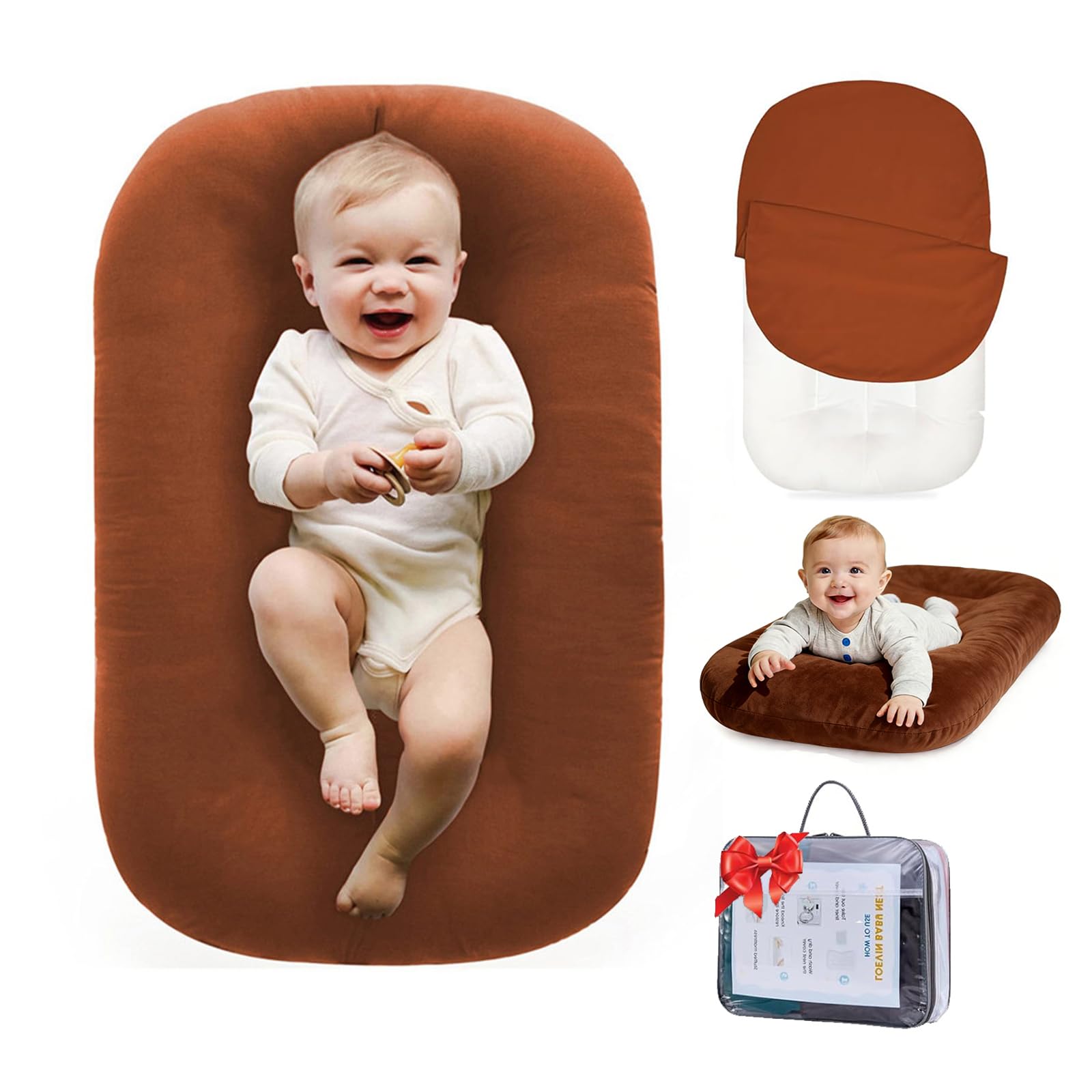 Vicorise baby lounger cover included for easy cleaning and extra comfort