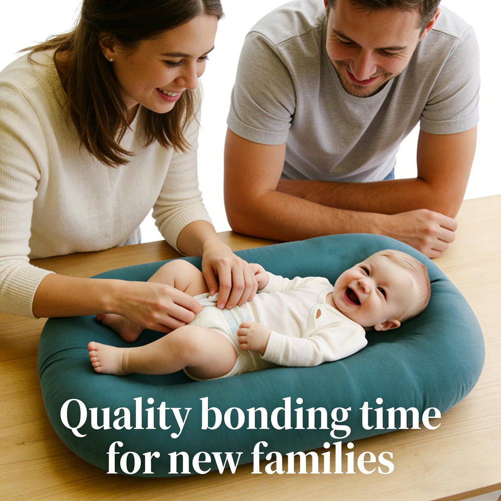 Vicorise diaper change setup offers convenient space for quick clothing changes.