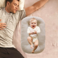 Vicorise baby lounger extended space 29.5x17.7 inches provides roomy tummy-time area.