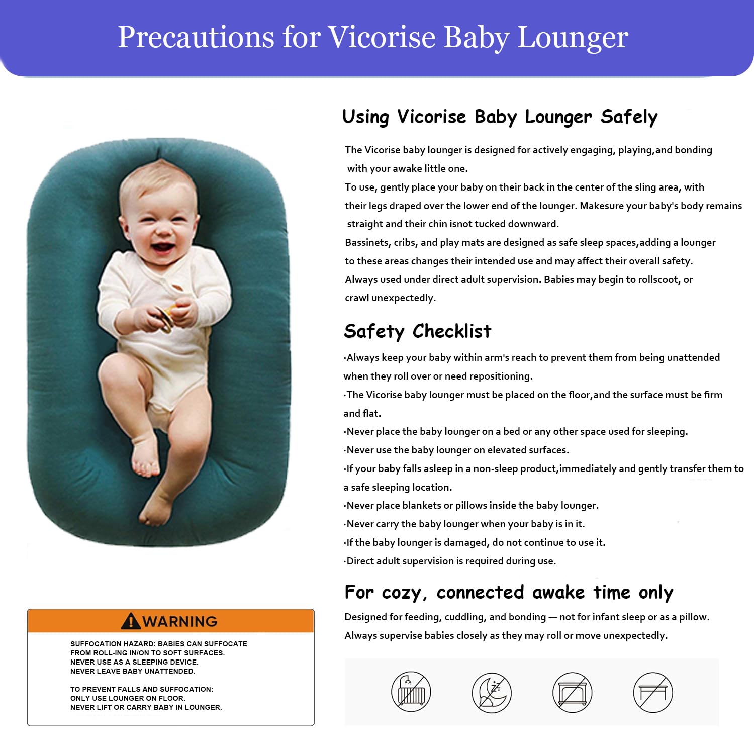 Vicorise vacuum packaging keeps lounger compact for travel and storage.
