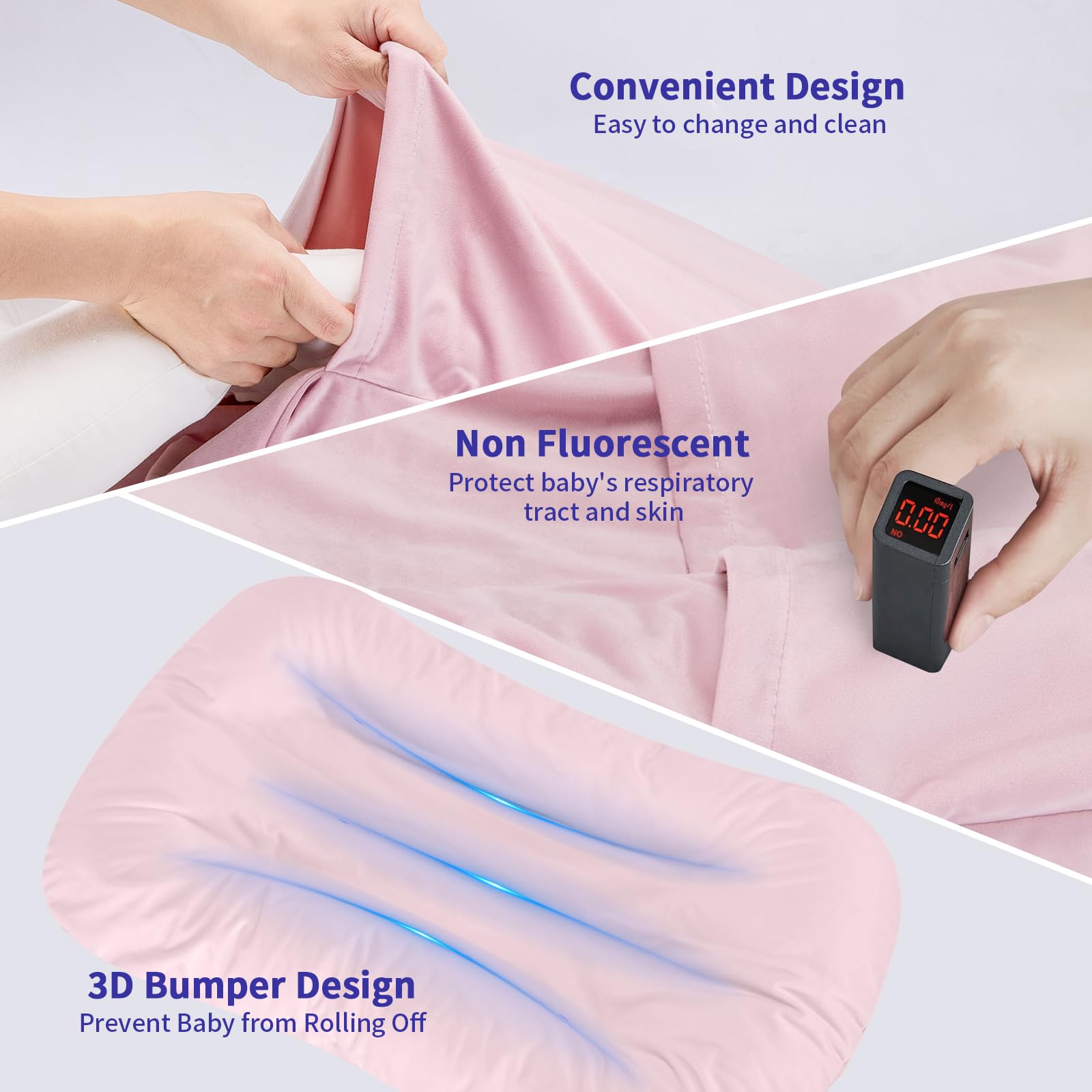 Vicorise tummy time mat upgrade 33-5x18-9in offers extra space.