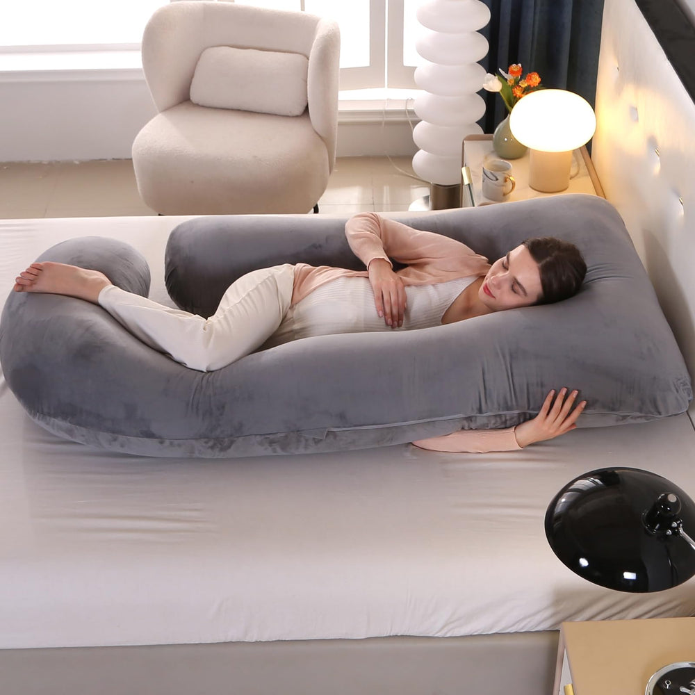 Victostar nursing pillow keeps baby elevated with mom comfortable