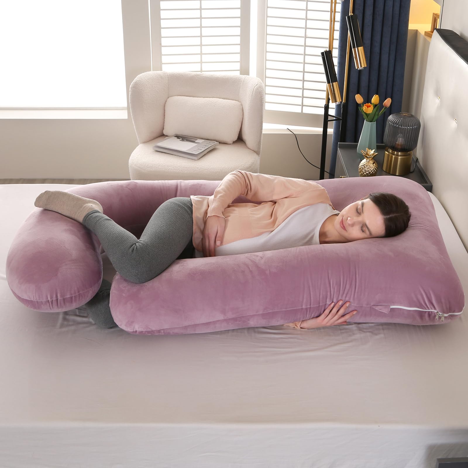 Victostar pillow in bed used for versatile rest and support