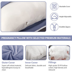 Victostar maternity pillow doubles as nursing support for baby and mom.