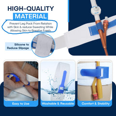ViDava 23-inch length strap supports stable catheter placement.