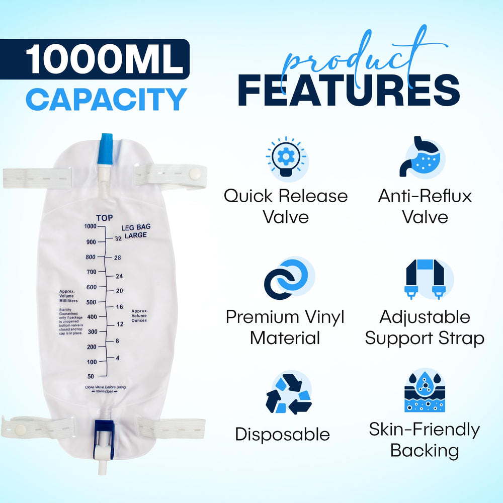 ViDava leg bag soft cloth straps minimize skin irritation.