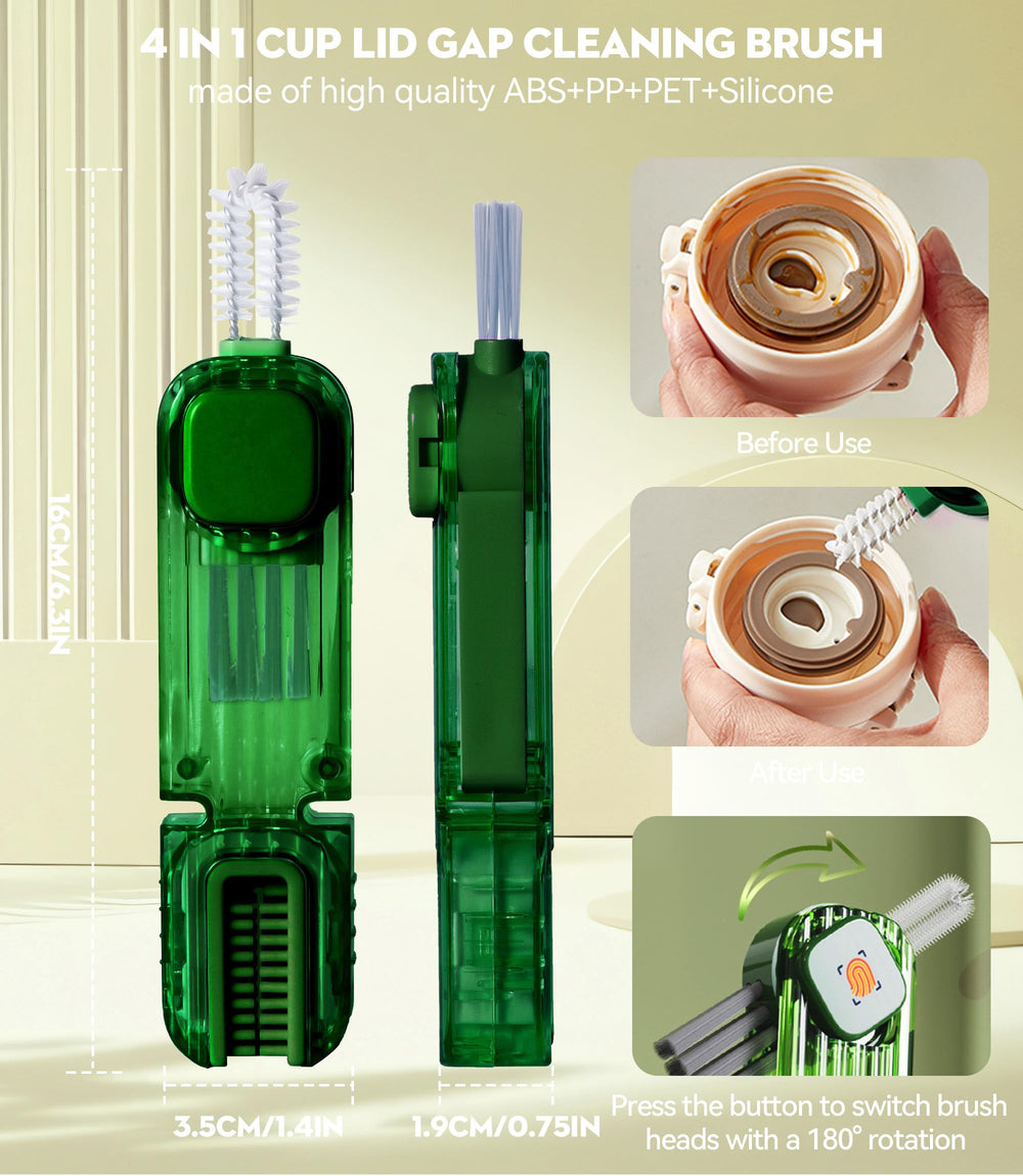 Vidonio U-shaped silicone cupping brush cleans hard-to-reach areas thoroughly.