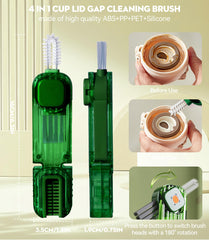 Vidonio U-shaped silicone cupping brush cleans hard-to-reach areas thoroughly.
