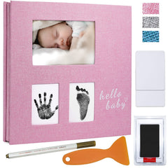 Vienrose baby photo album cover with three windows to showcase memories.