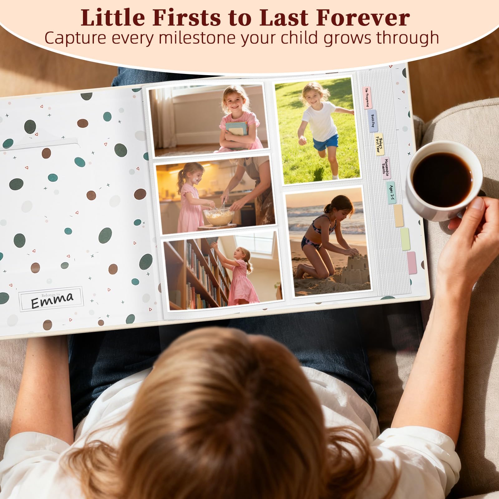 Vienrose Baby Photo Album writable label stickers for captions and dates