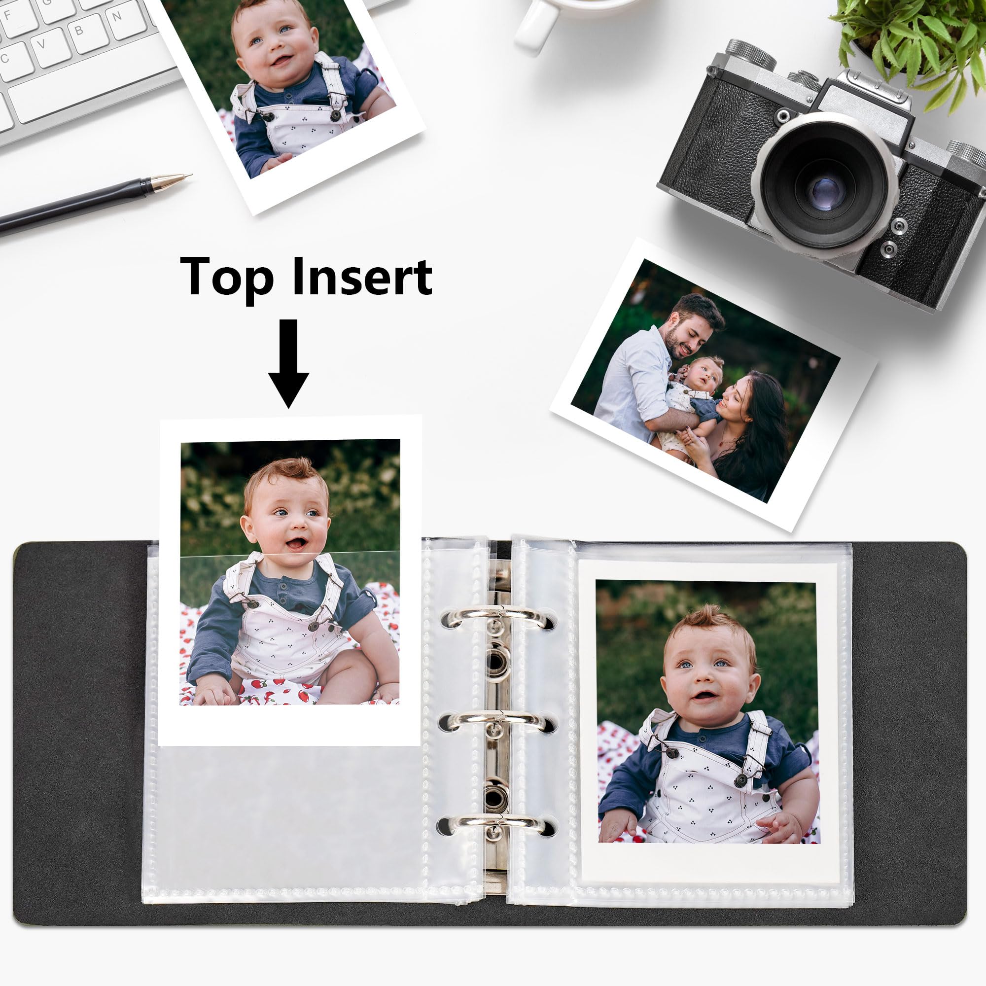 Vienrose clear pocket pages display photos vividly while keeping them secure.