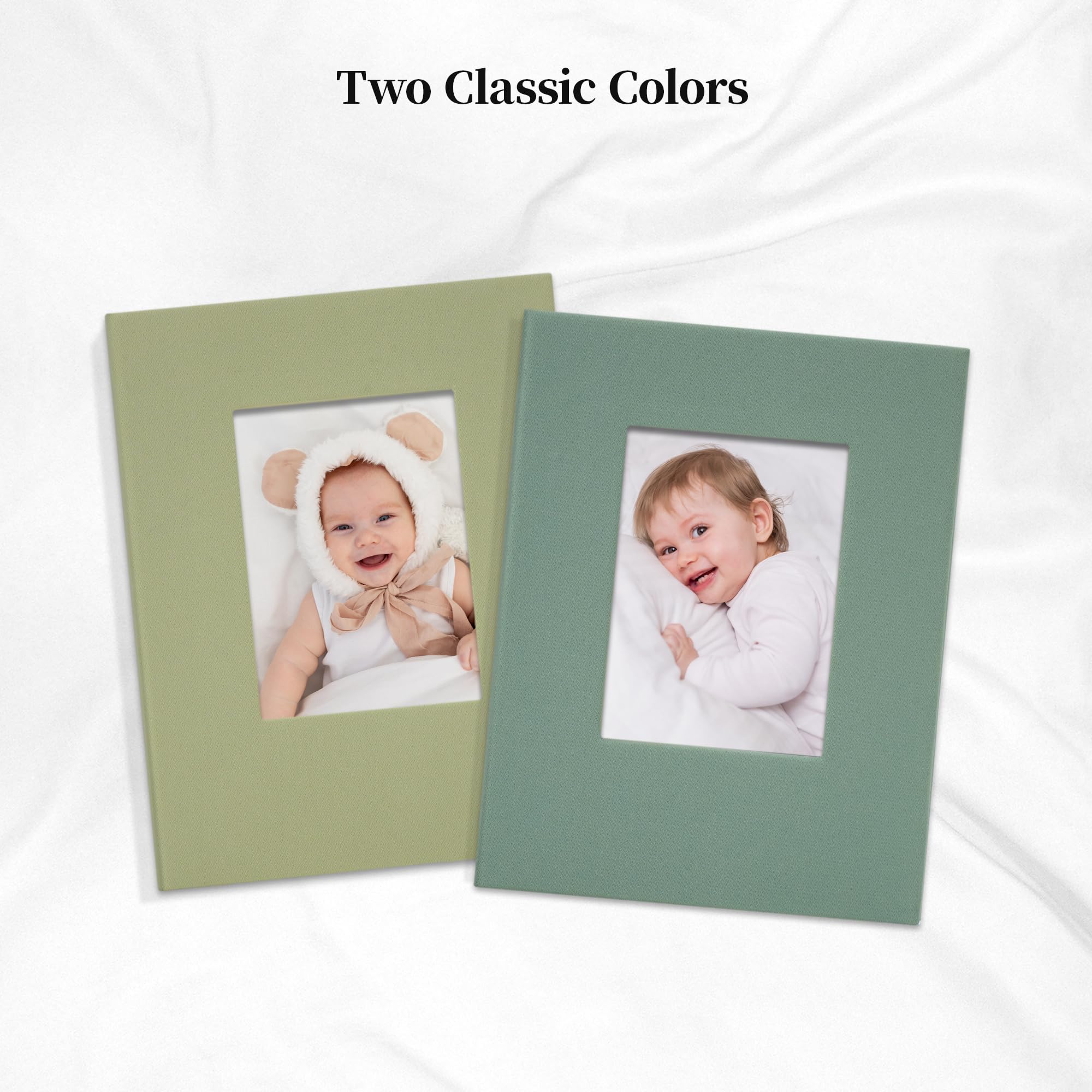 Vienrose Morandi two-pack memory books are portable for sharing memories.