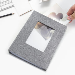 Vienrose photo album open window design highlights a sample photo.