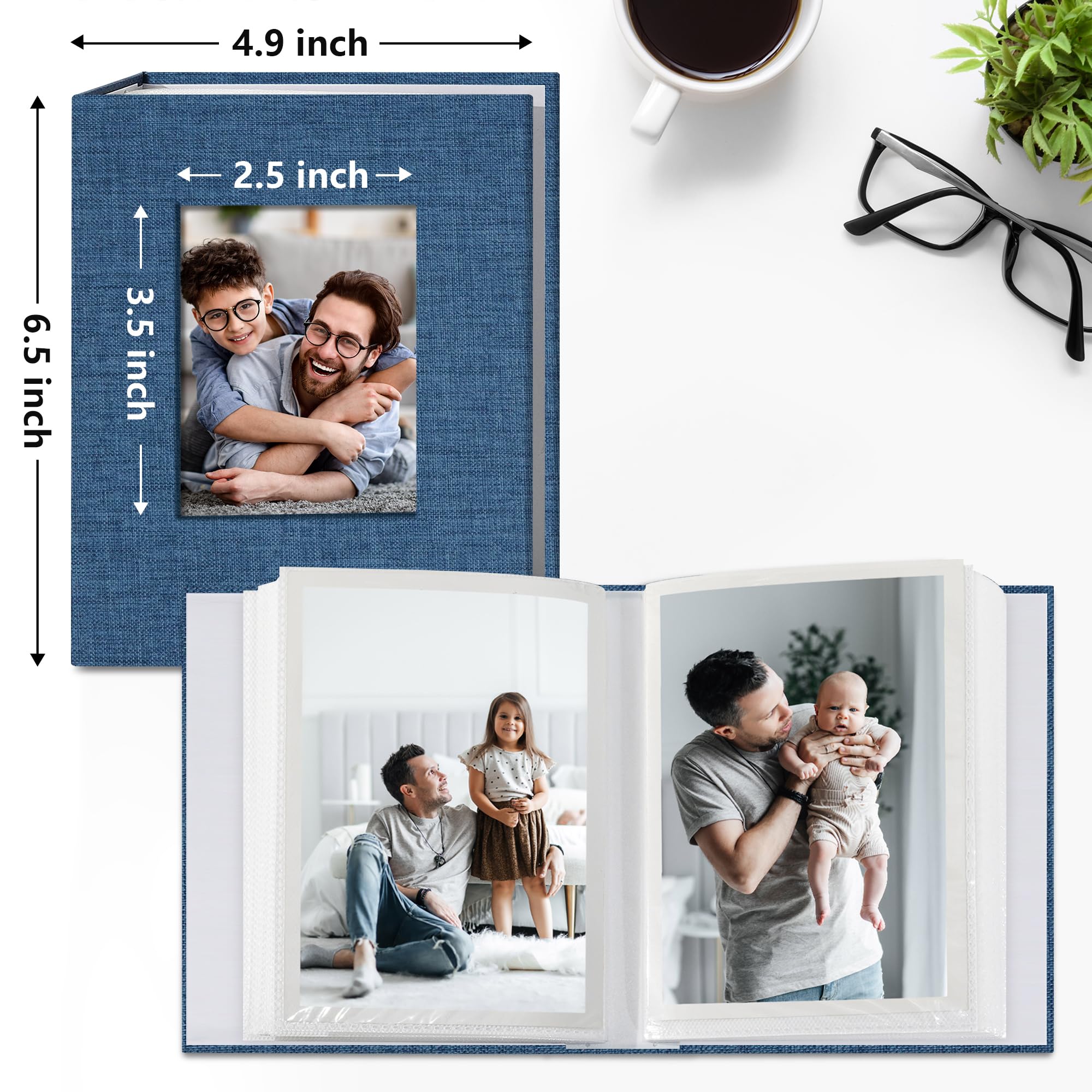 Vienrose album open window display highlighting personalized memory showcase