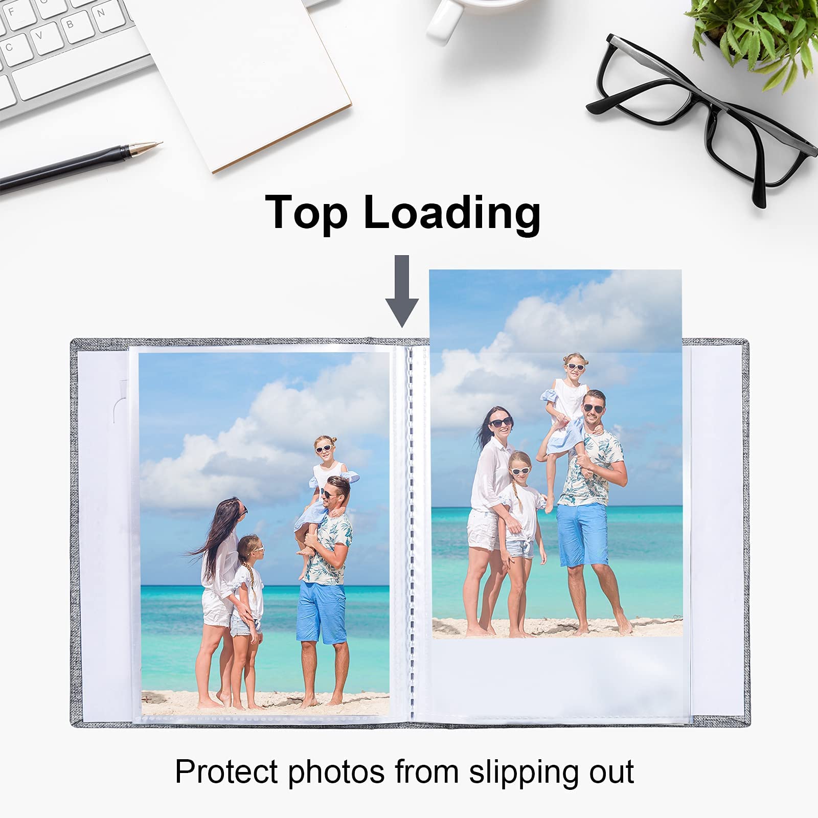 Vienrose acid-free pages protect photos from oxidation and fading