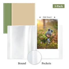 Vienrose album interior pockets designed for 4x6 photos for easy viewing.