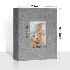 Vienrose small photo album interior pages showing 100 pockets for 4x6 photos.
