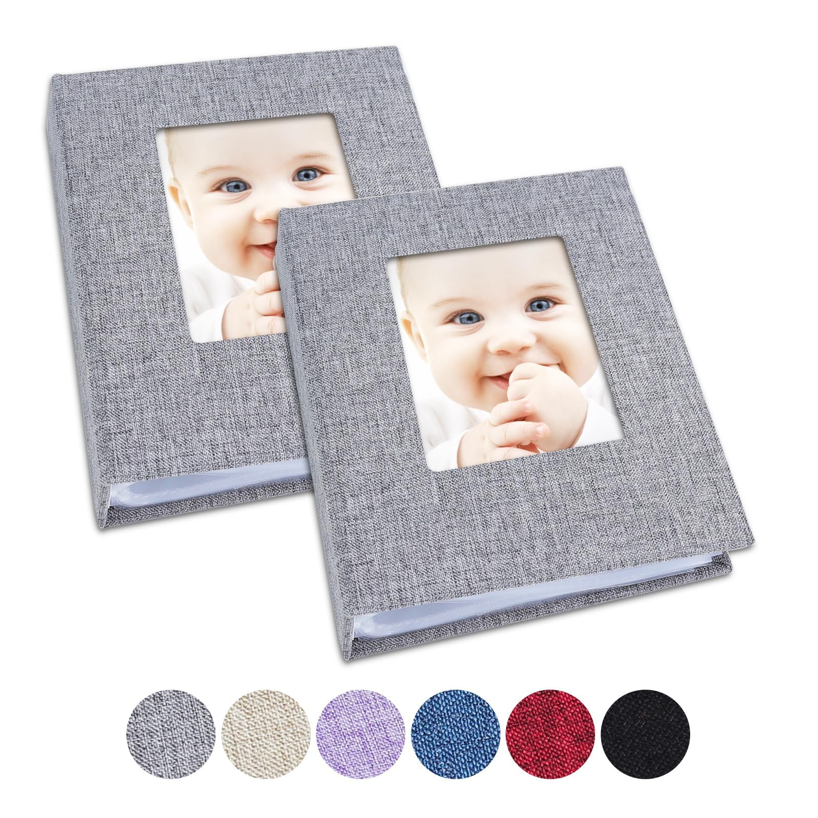 Vienrose small photo album with window cover showcases memories safely