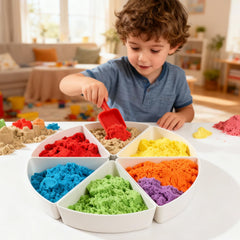 VIESMUMU Sensory Bin deep box offers expansive space for textures like beads and sand.