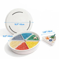 VIESMUMU Sensory Bin partitions organize play zones for sorting and discovery.