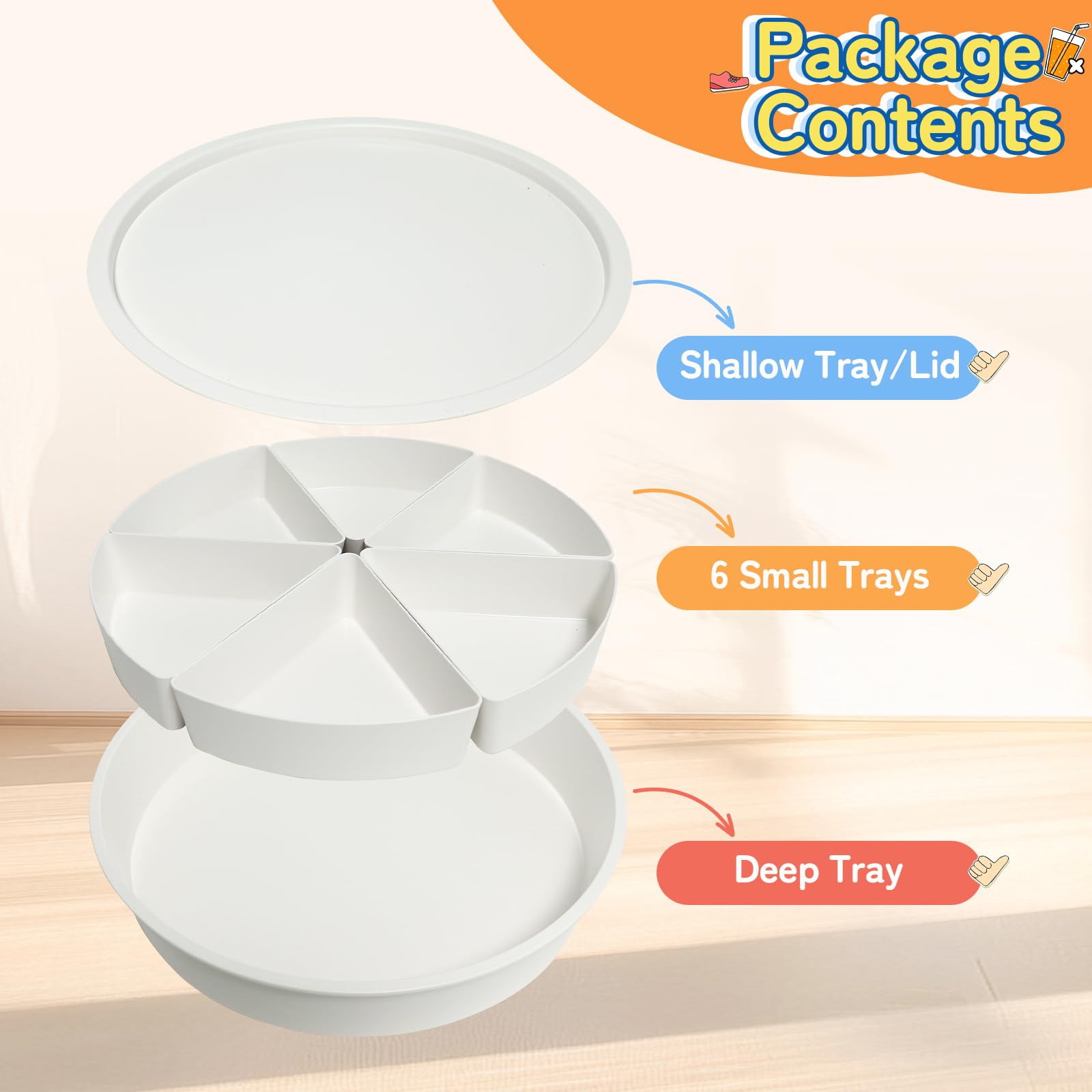 VIESMUMU Sensory Bin shallow lid keeps contents clean during travel and storage.