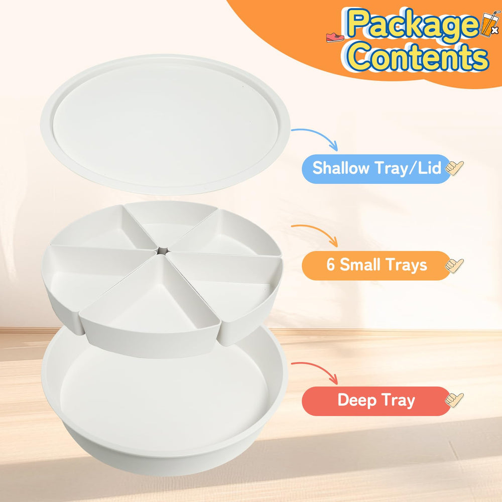 VIESMUMU Sensory Bin shallow lid keeps contents clean during travel and storage.