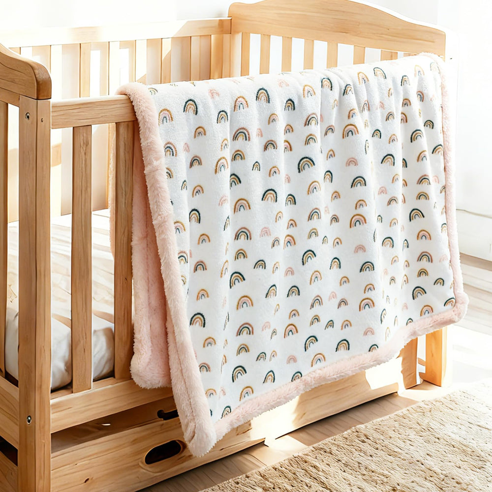 VigorSpring Rainbow Baby Blanket — swaddle or nursing cover versatility for caregivers.
