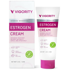 Vigority Estrogen Cream bottle for menopause-friendly topical care