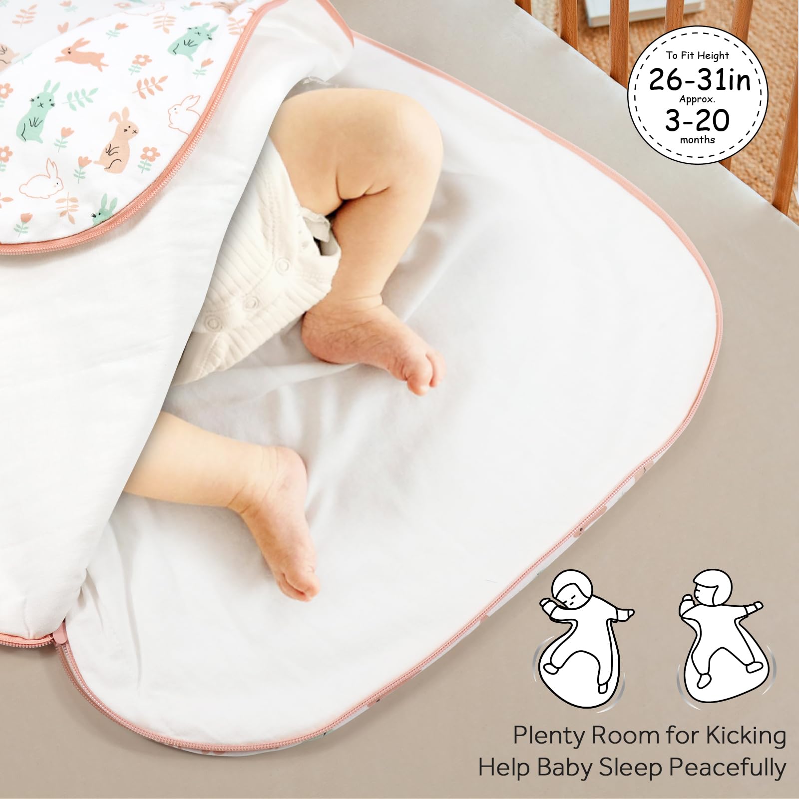VigorSpring rabbit-design baby sleep sack with cozy pattern for daily use