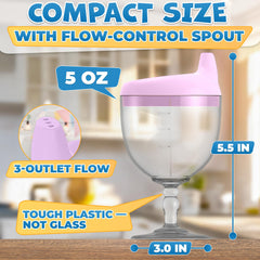 VIKROM purple goblet style toddler cup adds festive flair to daily routines.