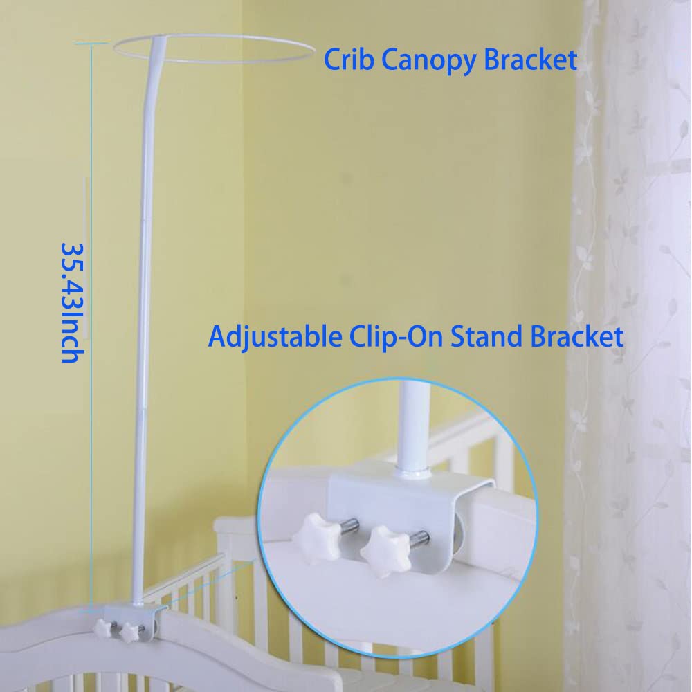 Vilemoon mosquito-net clip-on holder ensures quick setup on most cribs.