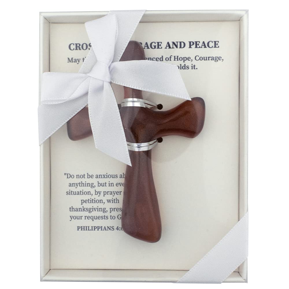 Village Gift Importers Prayer cross closeup highlighting durable resin and thoughtful gift