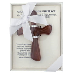 Village Gift Importers Prayer cross closeup highlighting durable resin and thoughtful gift
