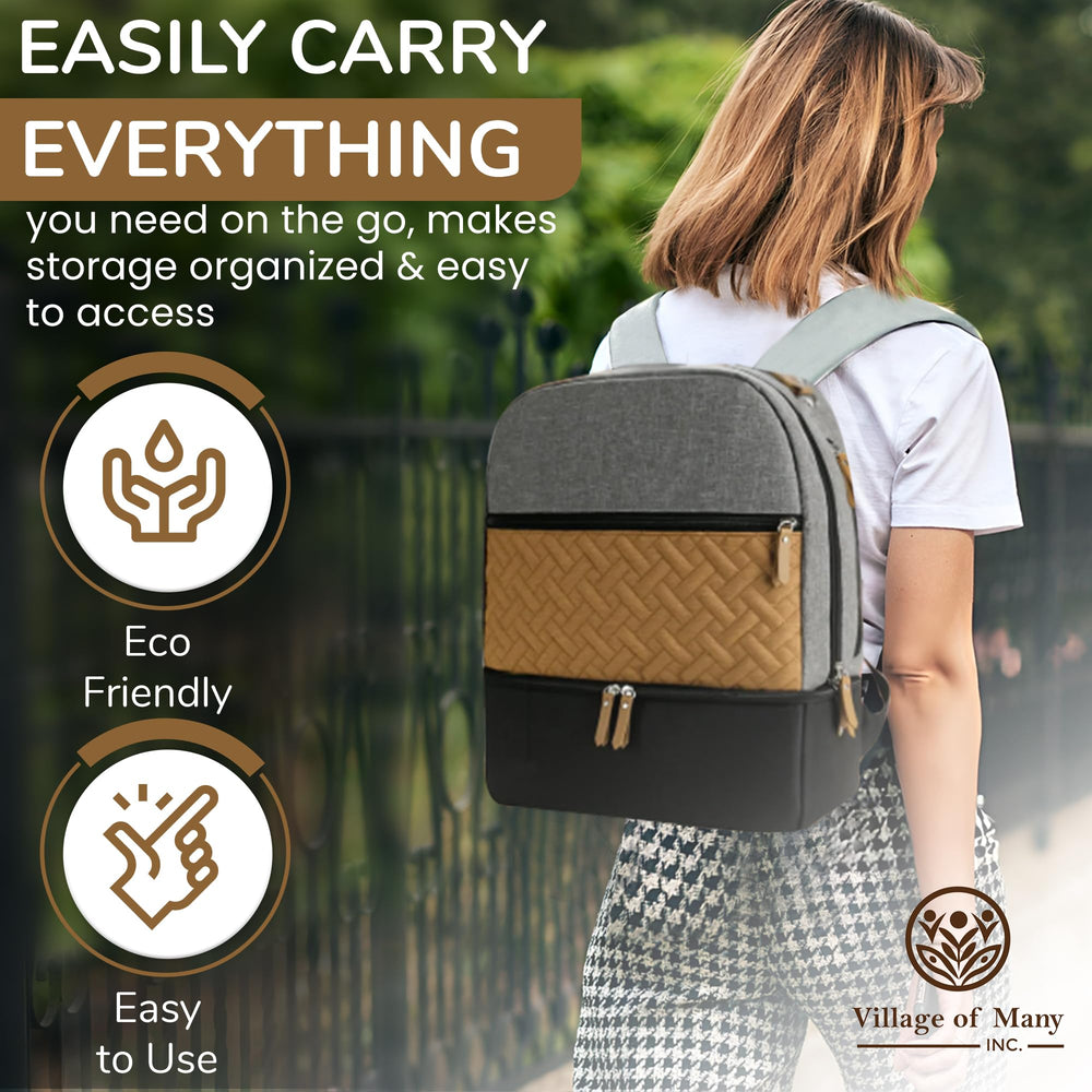 Village of Many Baby Diaper Bag Backpack unisex design suits both moms and dads.