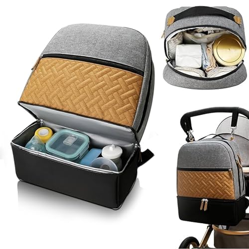 Village of Many Baby Diaper Bag Backpack wide-access pockets for easy grabbing of items.