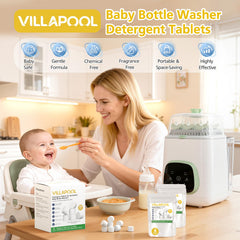 VILLAPOOL compatible with Momcozy Pro, Brezza, Papablic for versatile bottle washing.