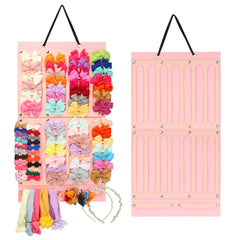 Vimiv hair bows organizer hanging on wall for easy access to accessories.