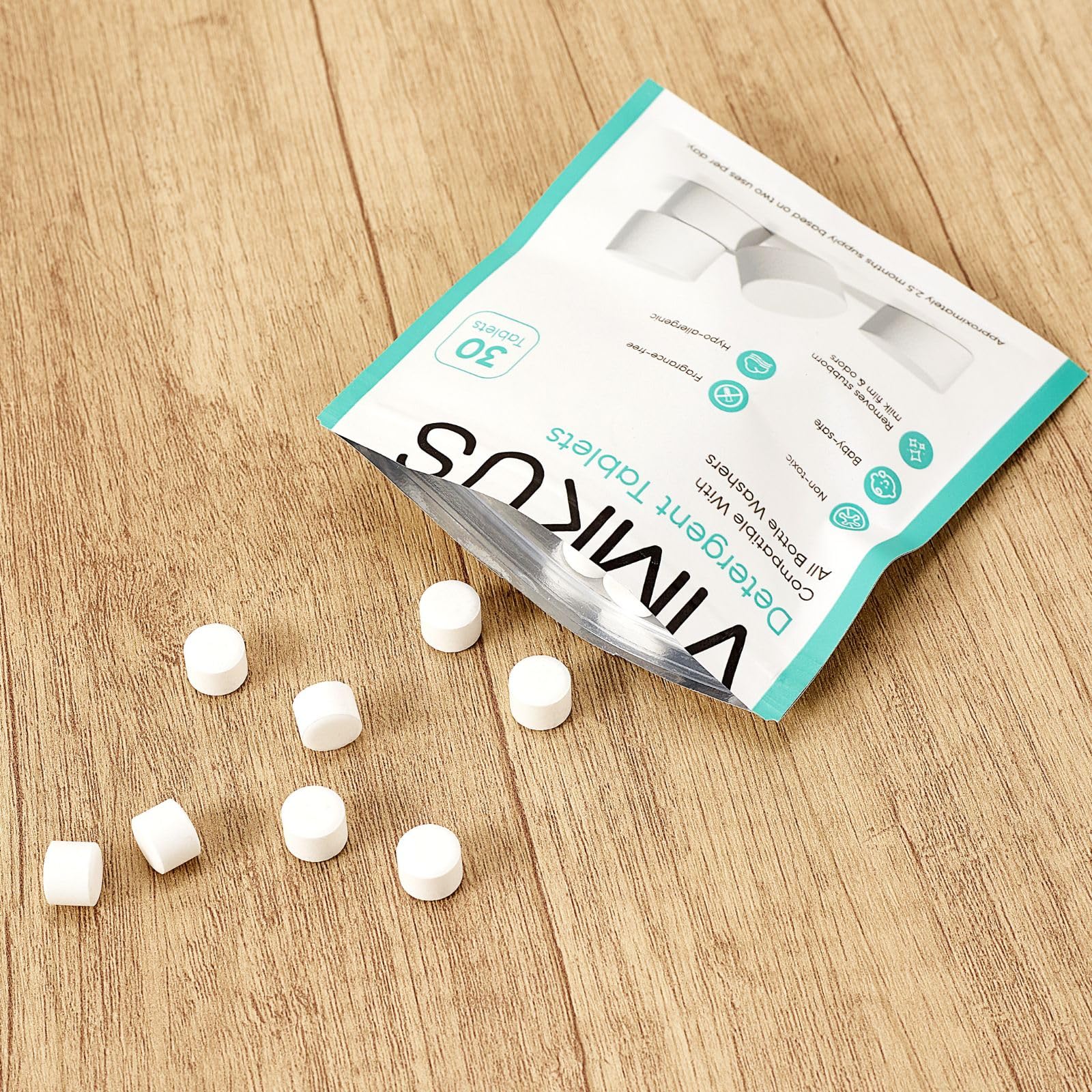 VIMKUS five resealable bags keep tablets fresh and dry.