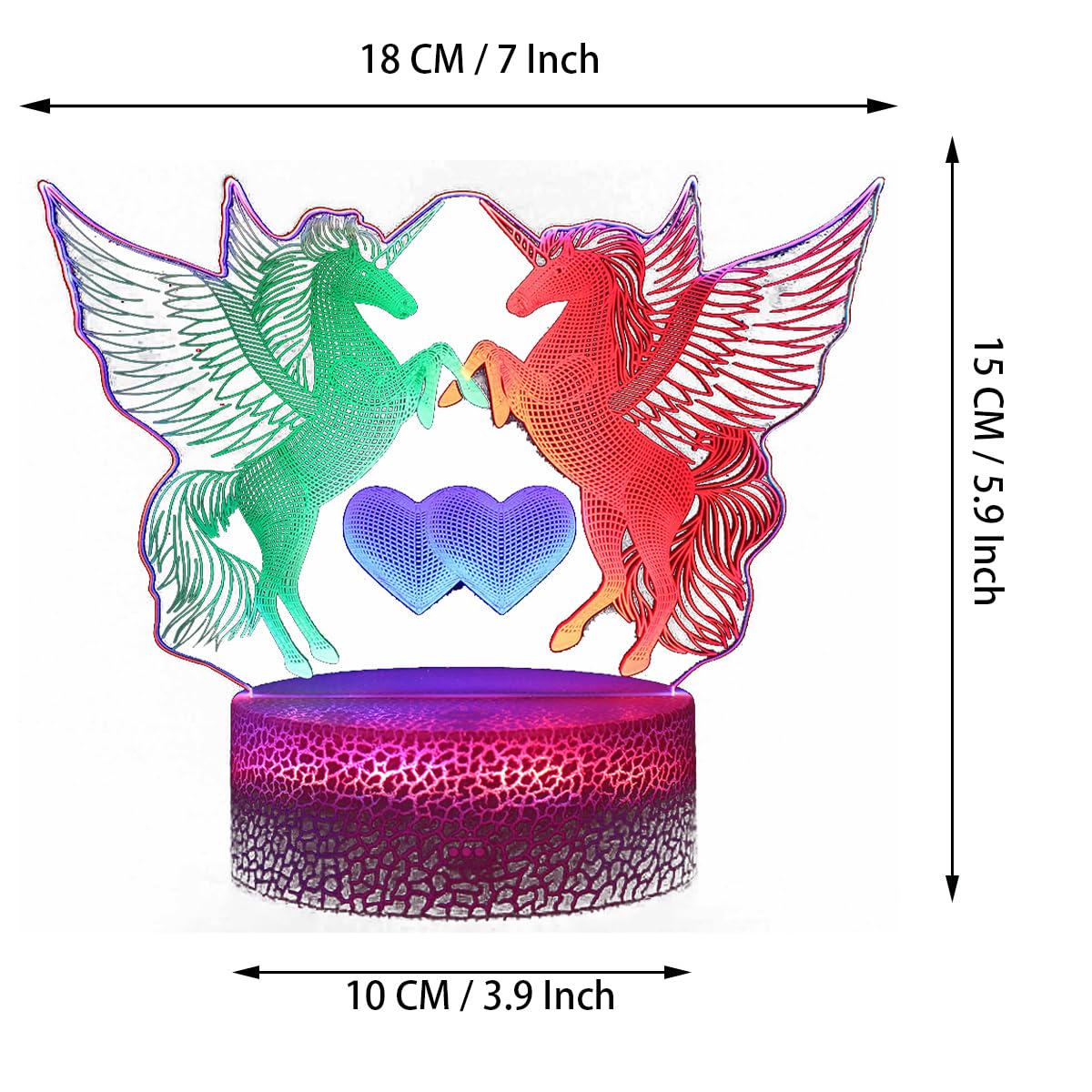 Vinciph Safe-material unicorn lamp with soft flicker-free glow.