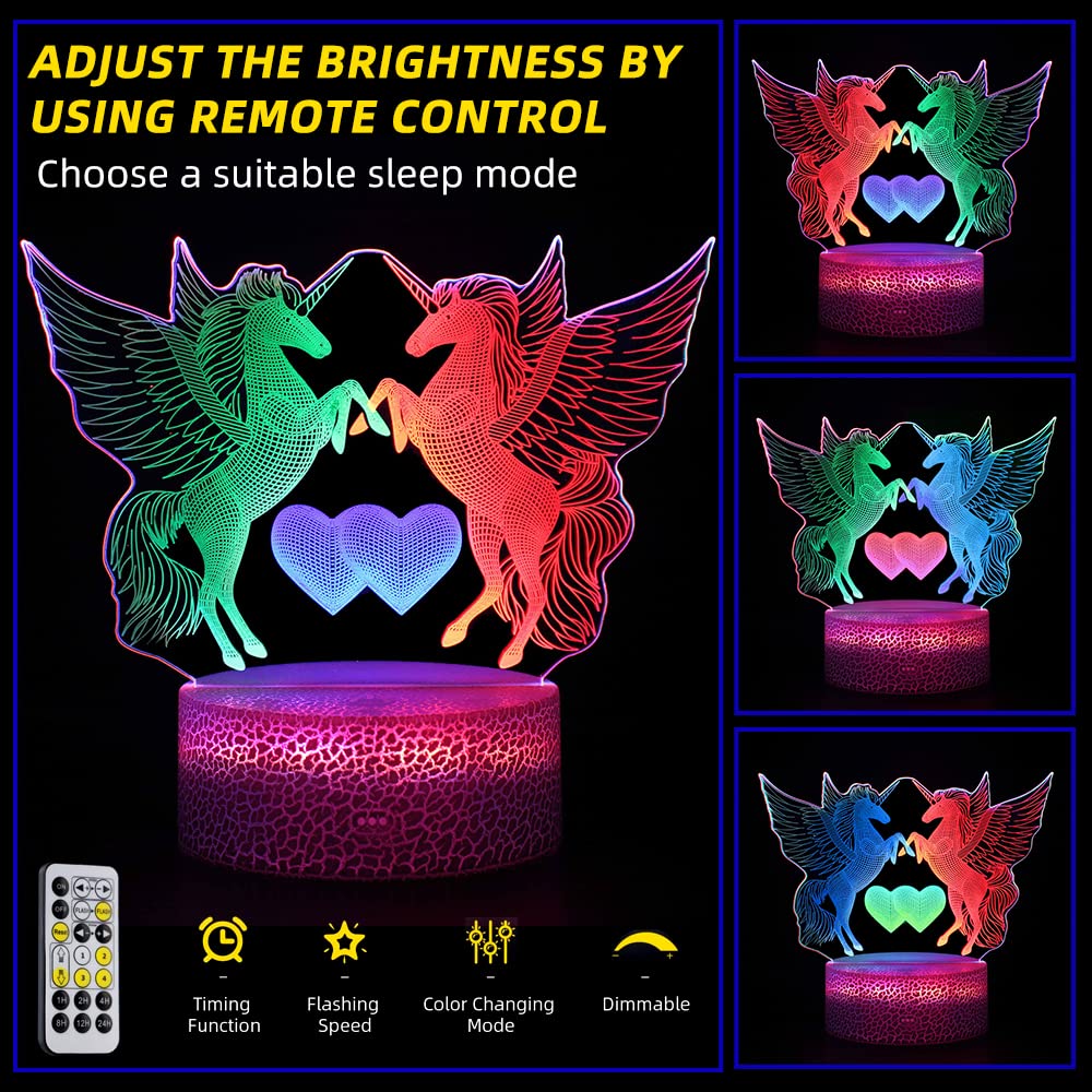 Vinciph Unicorn Night Light features smart touch and dynamic colors.
