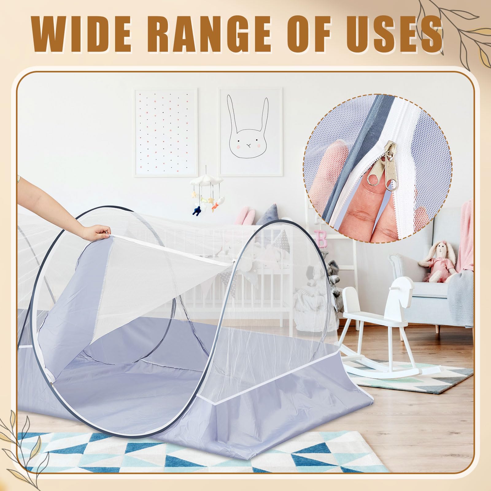 Vincreem pop-up foldable net for quick setup