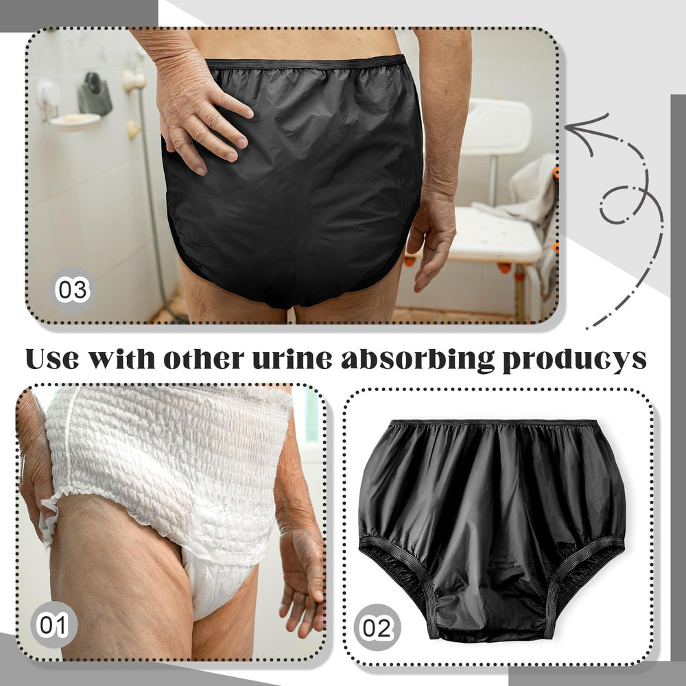 Vinsatin plastic underpants suitable for long drives and meetings.