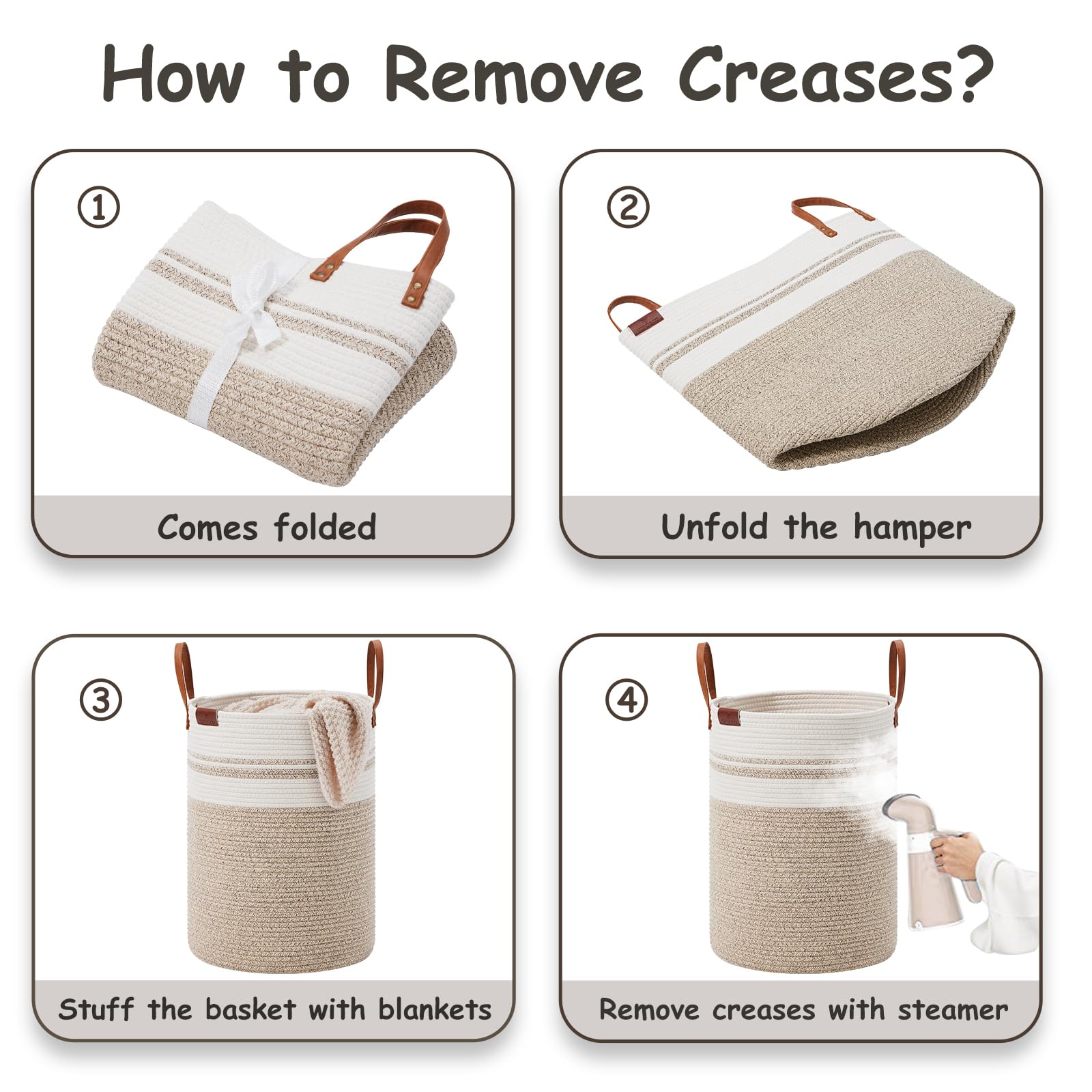 VIPOSCO minimalist decor basket suitable for bathrooms, dorms, or nurseries.