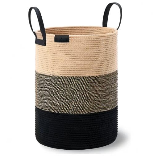 VIPOSCO cotton rope basket with sturdy handles for daily use
